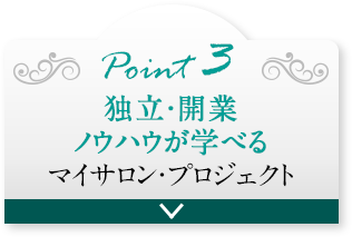 point3 独立・開業ノウハウが学べるマイサロン・プロジェクト